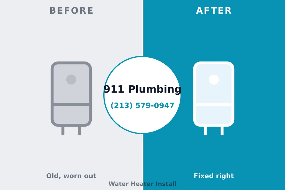 Before and after: plumbing repair The Pinery, CO